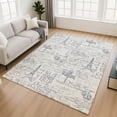 thumbnail image 1 of Addison Rugs Mayfield Premium Machine Washable Transitional Novelty Ivory Rectangle Rug, 3' x 5', 1 of 6