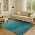 thumbnail image 1 of Addison Rugs Mayfield Premium Machine Washable Transitional Ombre Teal Rectangle Rug, 10' x 14', 1 of 7