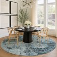 thumbnail image 1 of Addison Rugs Mayfield Premium Machine Washable Transitional Panel Blue Round Rug, 8' x 8', 1 of 5