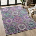 thumbnail image 1 of Addison Rugs Mayfield Premium Machine Washable Transitional Panel Purple Rectangle Rug, 3' x 5', 1 of 6