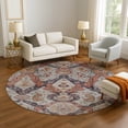 thumbnail image 1 of Addison Rugs Mayfield Premium Machine Washable Transitional Panels Blue Round Rug, 8' x 8', 1 of 6