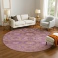 thumbnail image 1 of Addison Rugs Mayfield Premium Machine Washable Transitional Panels Blush Round Rug, 8' x 8', 1 of 6