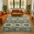 thumbnail image 1 of Addison Rugs Mayfield Premium Machine Washable Transitional Panels Olive Rectangle Rug, 8' x 10', 1 of 7