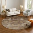 thumbnail image 1 of Addison Rugs Mayfield Premium Machine Washable Transitional Panels Rust Round Rug, 8' x 8', 1 of 6