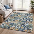 Teal Rug Addison Rugs Mayfield Premium Machine Washable Transitional Patchwork ...