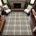 thumbnail image 1 of Addison Rugs Mayfield Premium Machine Washable Transitional Plaid Taupe Rectangle Rug, 5' x 7'6", 1 of 6