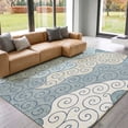 thumbnail image 1 of Addison Rugs Mayfield Premium Machine Washable Transitional Spiral Sky Rectangle Rug, 3' x 5', 1 of 8