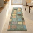 thumbnail image 1 of Addison Rugs Mayfield Premium Machine Washable Transitional Squares Basil Runner Rug, 2'3" x 7'6", 1 of 8