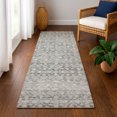 thumbnail image 1 of Addison Rugs Mayfield Premium Machine Washable Transitional Stripe Gray Runner Rug, 2'3" x 7'6", 1 of 6