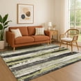 thumbnail image 1 of Addison Rugs Mayfield Premium Machine Washable Transitional Stripes Aloe Rectangle Rug, 8' x 10', 1 of 7