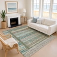 thumbnail image 1 of Addison Rugs Mayfield Premium Machine Washable Transitional Stripes Aloe Rectangle Rug, 9' x 12', 1 of 6