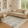 thumbnail image 1 of Addison Rugs Mayfield Premium Machine Washable Transitional Stripes Aloe Rectangle Rug, 9' x 12', 1 of 7