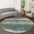 thumbnail image 1 of Addison Rugs Mayfield Premium Machine Washable Transitional Stripes Aloe Round Rug, 8' x 8', 1 of 6