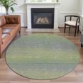 thumbnail image 1 of Addison Rugs Mayfield Premium Machine Washable Transitional Stripes Aloe Round Rug, 8' x 8', 1 of 5