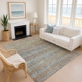 thumbnail image 1 of Addison Rugs Mayfield Premium Machine Washable Transitional Stripes Aqua Rectangle Rug, 10' x 14', 1 of 6