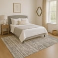 thumbnail image 1 of Addison Rugs Mayfield Premium Machine Washable Transitional Stripes Beige Rectangle Rug, 5' x 7'6", 1 of 7