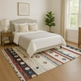 thumbnail image 1 of Addison Rugs Mayfield Premium Machine Washable Transitional Stripes Beige Rectangle Rug, 9' x 12', 1 of 7