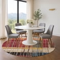 thumbnail image 1 of Addison Rugs Mayfield Premium Machine Washable Transitional Stripes Beige Round Rug, 8' x 8', 1 of 6