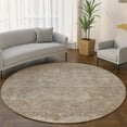 thumbnail image 1 of Addison Rugs Mayfield Premium Machine Washable Transitional Stripes Beige Round Rug, 8' x 8', 1 of 6