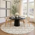 thumbnail image 1 of Addison Rugs Mayfield Premium Machine Washable Transitional Stripes Beige Round Rug, 8' x 8', 1 of 5