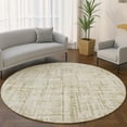 thumbnail image 1 of Addison Rugs Mayfield Premium Machine Washable Transitional Stripes Beige Round Rug, 8' x 8', 1 of 6