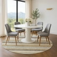 thumbnail image 1 of Addison Rugs Mayfield Premium Machine Washable Transitional Stripes Beige Round Rug, 8' x 8', 1 of 6