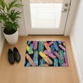 thumbnail image 1 of Addison Rugs Mayfield Premium Machine Washable Transitional Stripes Black Rectangle Rug, 1'8" X 2'6" Machine Washable Transitional Stripes Black Oversized Sherpa Throw Blanket, 1 of 6