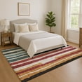 thumbnail image 1 of Addison Rugs Mayfield Premium Machine Washable Transitional Stripes Black Rectangle Rug, 9' x 12', 1 of 7