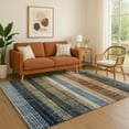 thumbnail image 1 of Addison Rugs Mayfield Premium Machine Washable Transitional Stripes Blue Rectangle Rug, 2'6" x 3'10", 1 of 7