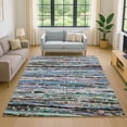 thumbnail image 1 of Addison Rugs Mayfield Premium Machine Washable Transitional Stripes Blue Rectangle Rug, 3' x 5', 1 of 6