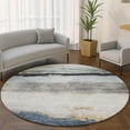 thumbnail image 1 of Addison Rugs Mayfield Premium Machine Washable Transitional Stripes Blue Round Rug, 8' x 8', 1 of 6