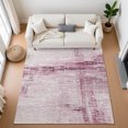 thumbnail image 1 of Addison Rugs Mayfield Premium Machine Washable Transitional Stripes Blush Rectangle Rug, 3' x 5', 1 of 7