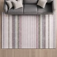 thumbnail image 1 of Addison Rugs Mayfield Premium Machine Washable Transitional Stripes Blush Rectangle Rug, 5' x 7'6", 1 of 6