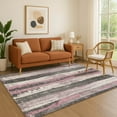 thumbnail image 1 of Addison Rugs Mayfield Premium Machine Washable Transitional Stripes Blush Rectangle Rug, 9' x 12', 1 of 7