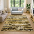 thumbnail image 1 of Addison Rugs Mayfield Premium Machine Washable Transitional Stripes Brown Rectangle Rug, 3' x 5', 1 of 6