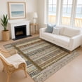 thumbnail image 1 of Addison Rugs Mayfield Premium Machine Washable Transitional Stripes Brown Rectangle Rug, 3' x 5', 1 of 6