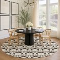 thumbnail image 1 of Addison Rugs Mayfield Premium Machine Washable Transitional Stripes Brown Round Rug, 8' x 8', 1 of 5