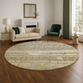 thumbnail image 1 of Addison Rugs Mayfield Premium Machine Washable Transitional Stripes Brown Round Rug, 8' x 8', 1 of 6