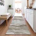 thumbnail image 1 of Addison Rugs Mayfield Premium Machine Washable Transitional Stripes Brown Runner Rug, 2'3" x 7'6", 1 of 5