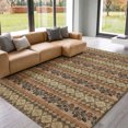 thumbnail image 1 of Addison Rugs Mayfield Premium Machine Washable Transitional Stripes Chocolate Rectangle Rug, 10' x 14', 1 of 8