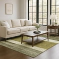 thumbnail image 1 of Addison Rugs Mayfield Premium Machine Washable Transitional Stripes Coffee Rectangle Rug, 10' X 14' Machine Washable Transitional Stripes Coffee Oversized Sherpa Throw Blanket, 1 of 7