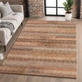thumbnail image 1 of Addison Rugs Mayfield Premium Machine Washable Transitional Stripes Copper Rectangle Rug, 8' X 10' Machine Washable Transitional Stripes Copper Oversized Sherpa Throw Blanket, 1 of 6