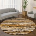 thumbnail image 1 of Addison Rugs Mayfield Premium Machine Washable Transitional Stripes Copper Round Rug, 8' x 8', 1 of 6