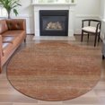 thumbnail image 1 of Addison Rugs Mayfield Premium Machine Washable Transitional Stripes Copper Round Rug, 8' x 8', 1 of 5