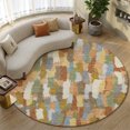 thumbnail image 1 of Addison Rugs Mayfield Premium Machine Washable Transitional Stripes Copper Round Rug, 8' x 8', 1 of 8