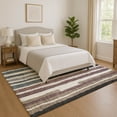 thumbnail image 1 of Addison Rugs Mayfield Premium Machine Washable Transitional Stripes Denim Rectangle Rug, 3' x 5', 1 of 7