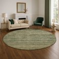 thumbnail image 1 of Addison Rugs Mayfield Premium Machine Washable Transitional Stripes Fern Round Rug, 8' x 8', 1 of 6