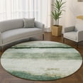 thumbnail image 1 of Addison Rugs Mayfield Premium Machine Washable Transitional Stripes Fern Round Rug, 8' x 8', 1 of 6