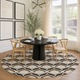 thumbnail image 1 of Addison Rugs Mayfield Premium Machine Washable Transitional Stripes Fudge Round Rug, 8' x 8', 1 of 5