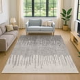 thumbnail image 1 of Addison Rugs Mayfield Premium Machine Washable Transitional Stripes Gray Rectangle Rug, 5' x 7'6", 1 of 6